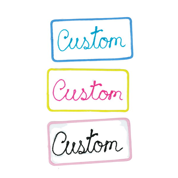 CUSTOM Rectangle Chainstitch Patch