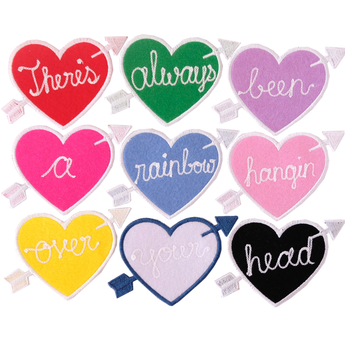 Custom Heart Patches Personalized - All Colors - Abbey Eilermann