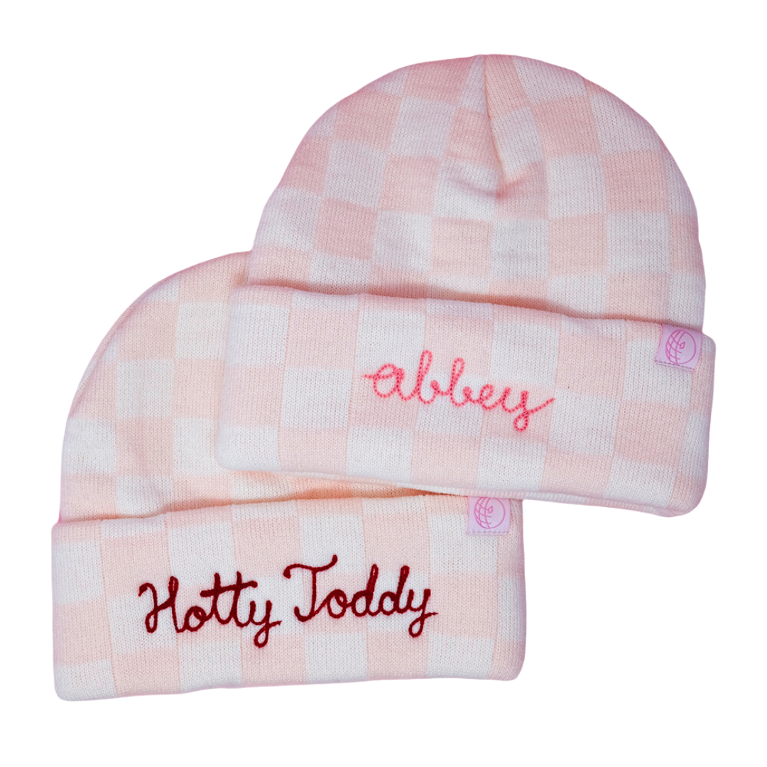 Personalized Checkered Beanie