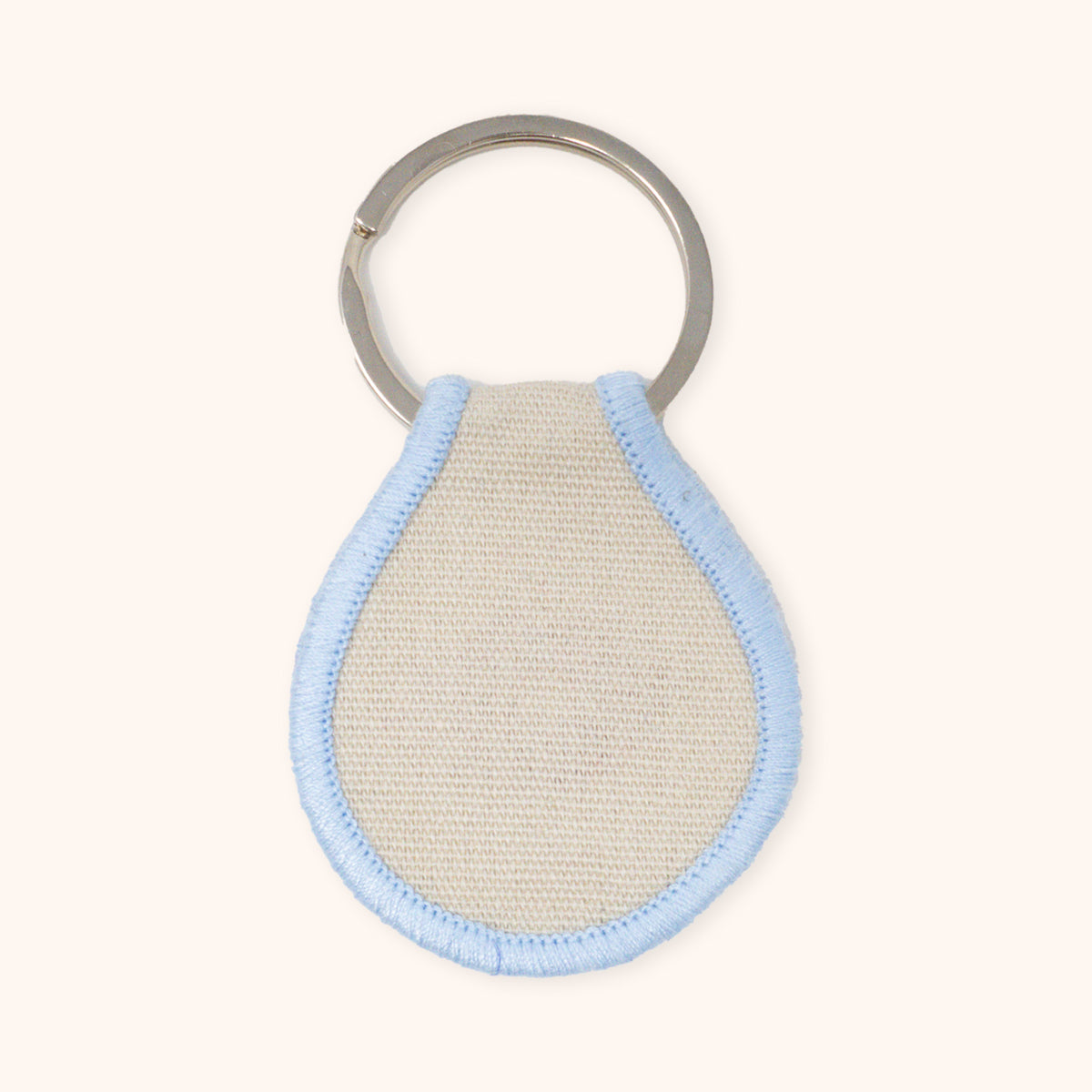 Personalized Chainstitch Embroidered Round Keychain