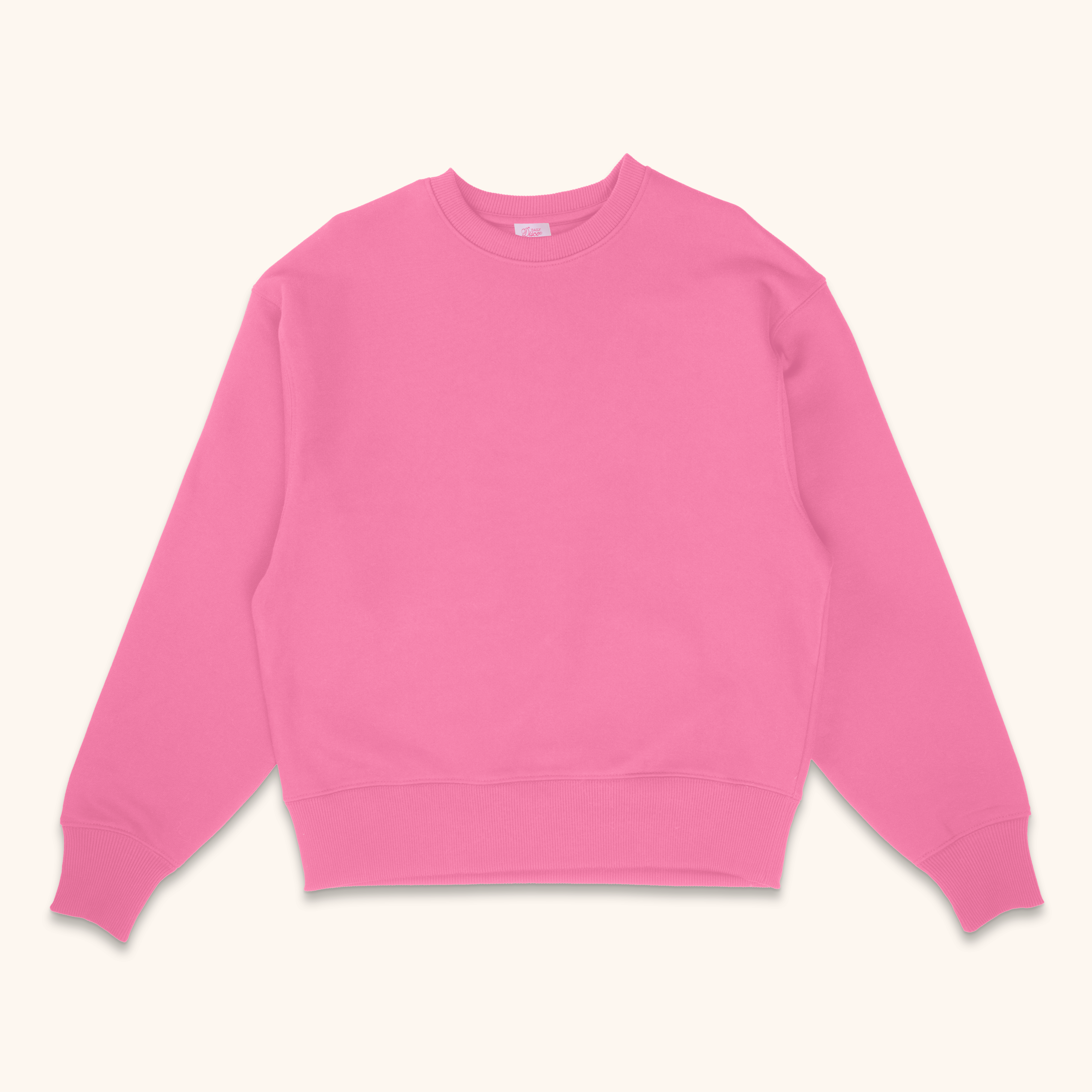 [PERSTEP]★ROSE DISCO HEAVY WEIGHT SWEATSHIRT Embroidered Initial Heart Custom Sweatshirt - Daily Disco