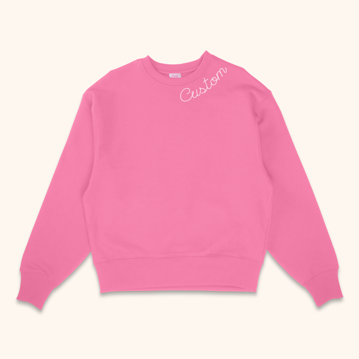 Embroidered Collar Custom Sweatshirt