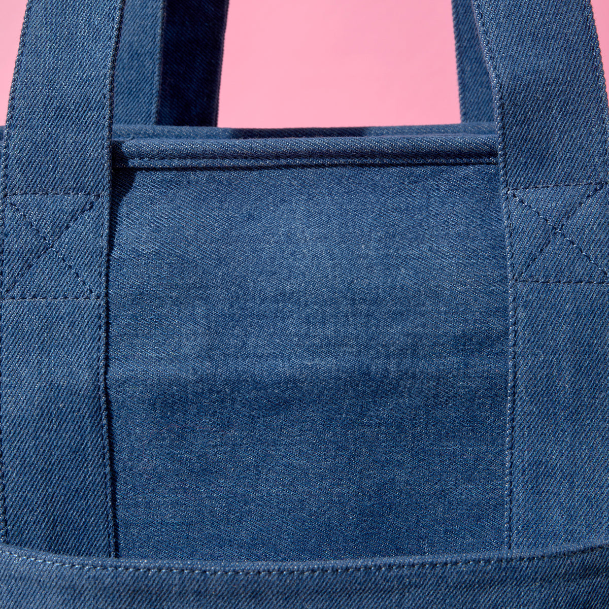 Personalized Denim Bow Tote Bag