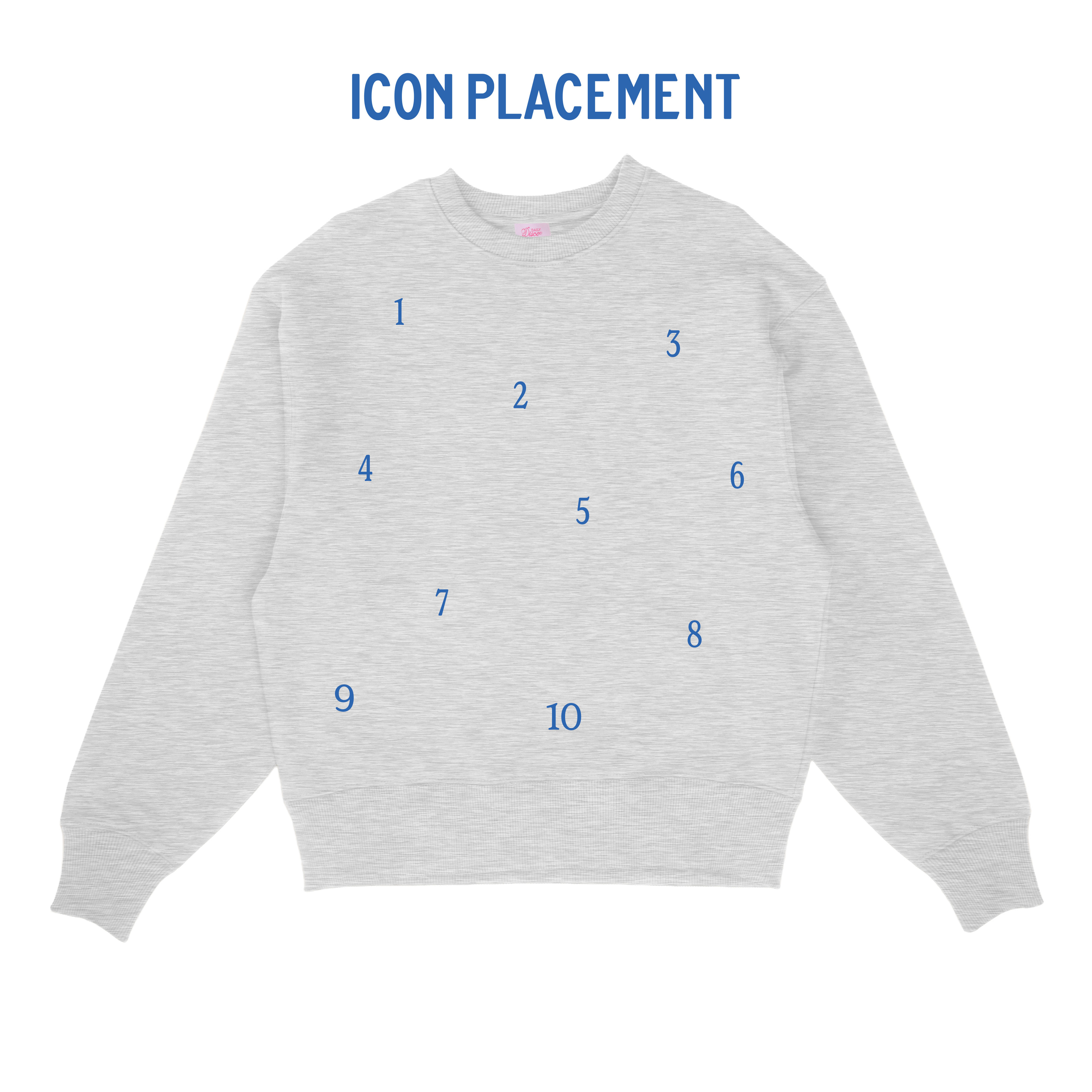 Choose Your Icons Embroidered Sweatshirt - Daily Disco