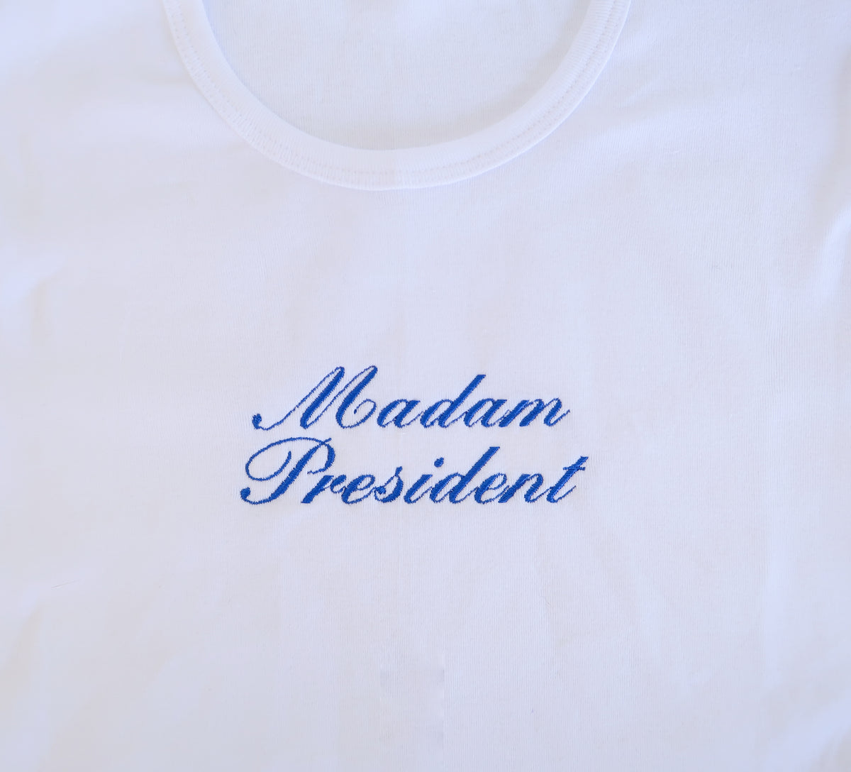 Madam President Embroidered Baby Tee