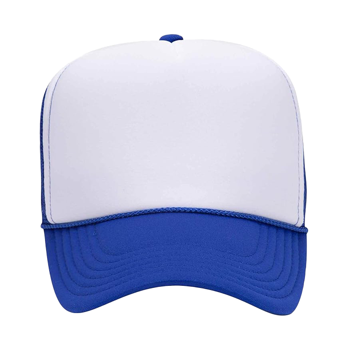 Daily Disco Vote Trucker Hats Royal Blue and White