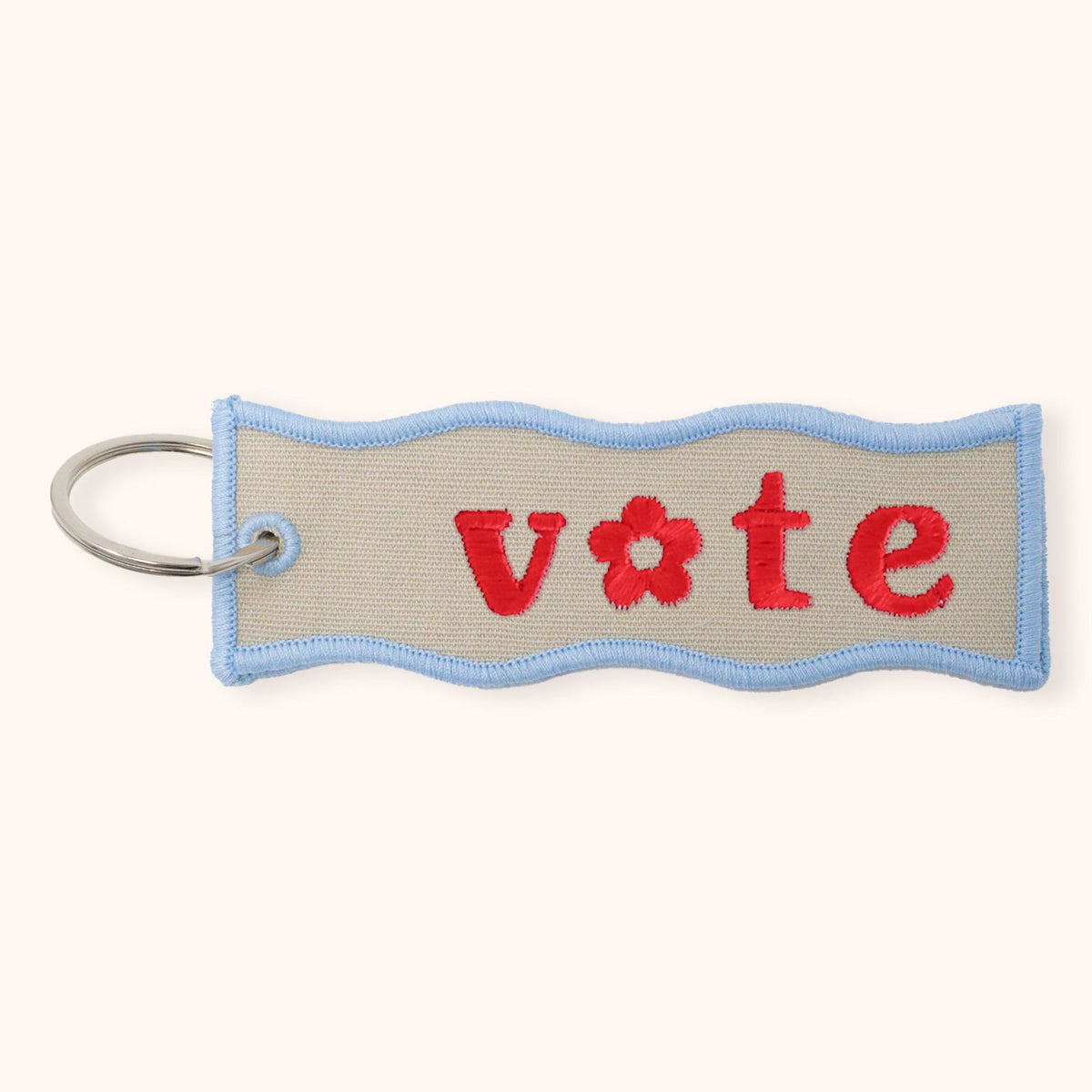 Vote Wavy Keychain