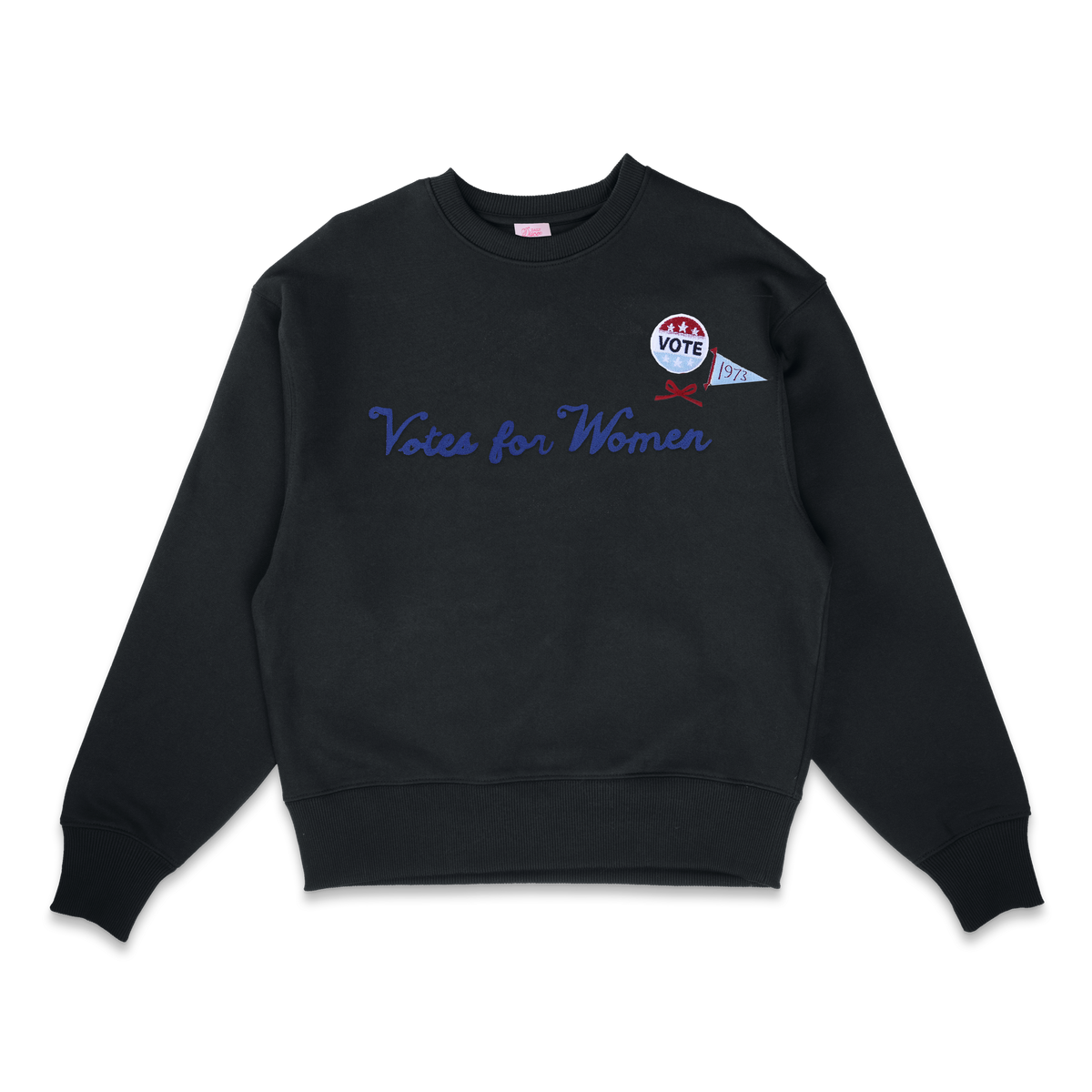 Votes for Women Sweatshirt with Embroidered Pins