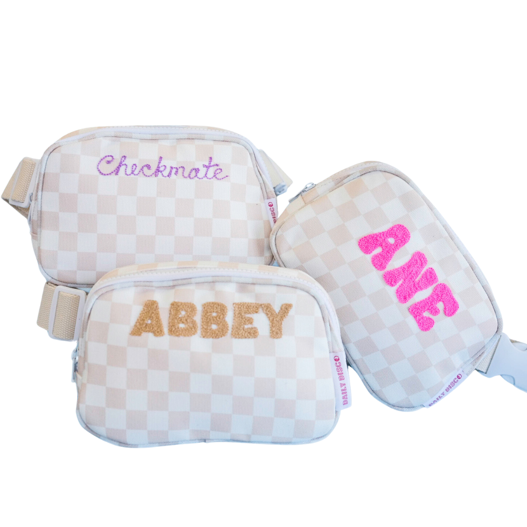 Personalized Checker Fanny Pack
