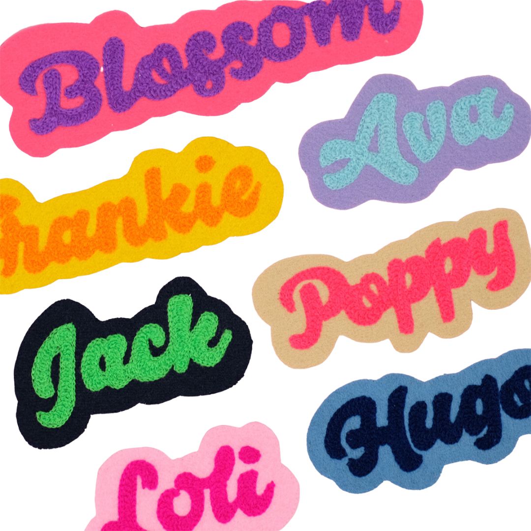 Iron on Name Patches for Jackets Embroidered Large Back Patches
