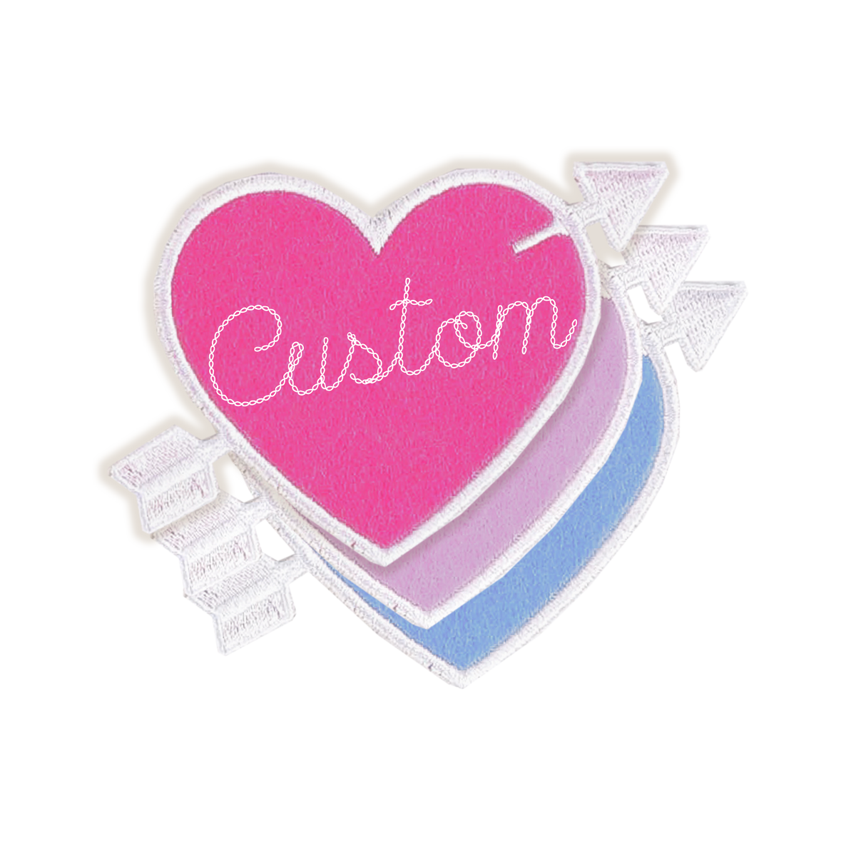 Custom Heart Patches Personalized - All Colors