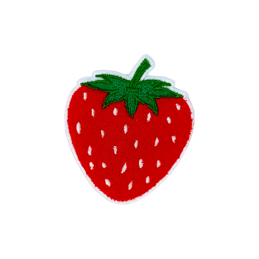 Patch ricamato seta e corallini