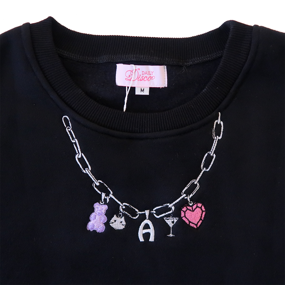 Custom Chunky Charm Necklace Sweatshirt