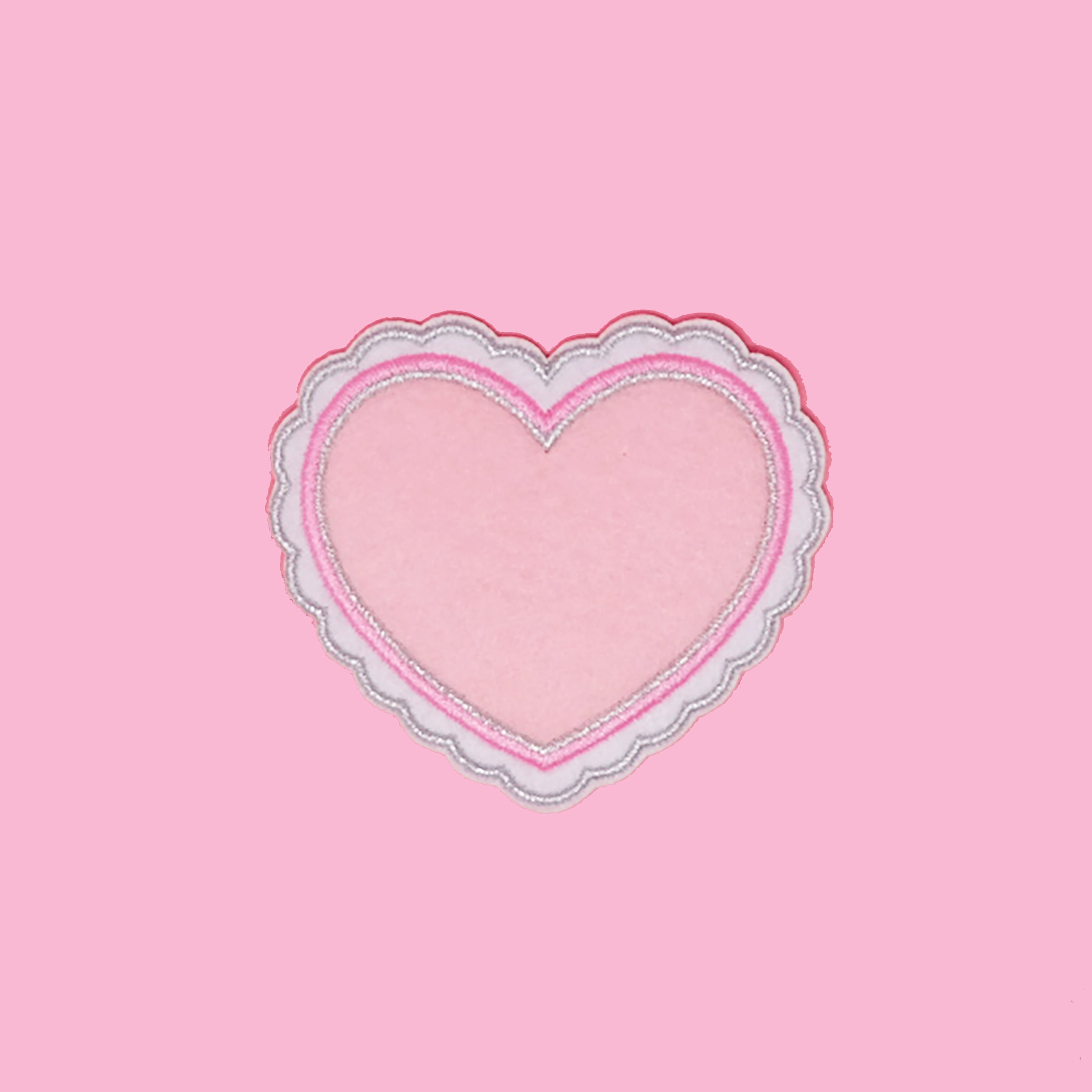 Custom Light Pink Heart Patch Personalized - Daily Disco