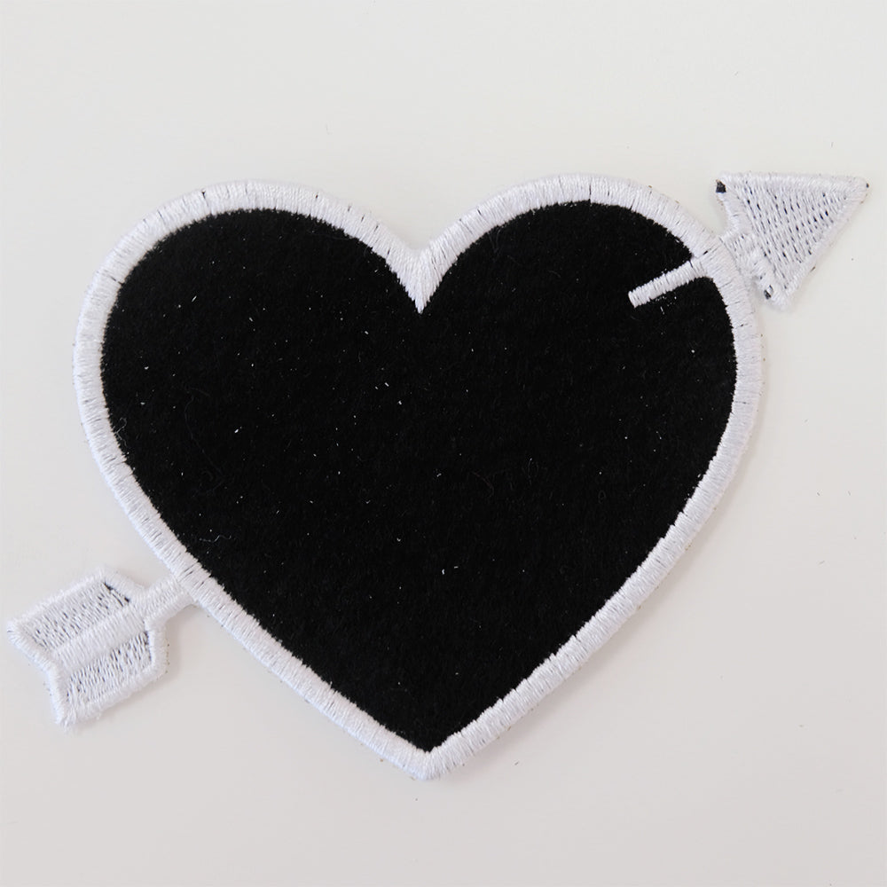 Custom Black Heart Patch Personalized - Abbey Eilermann