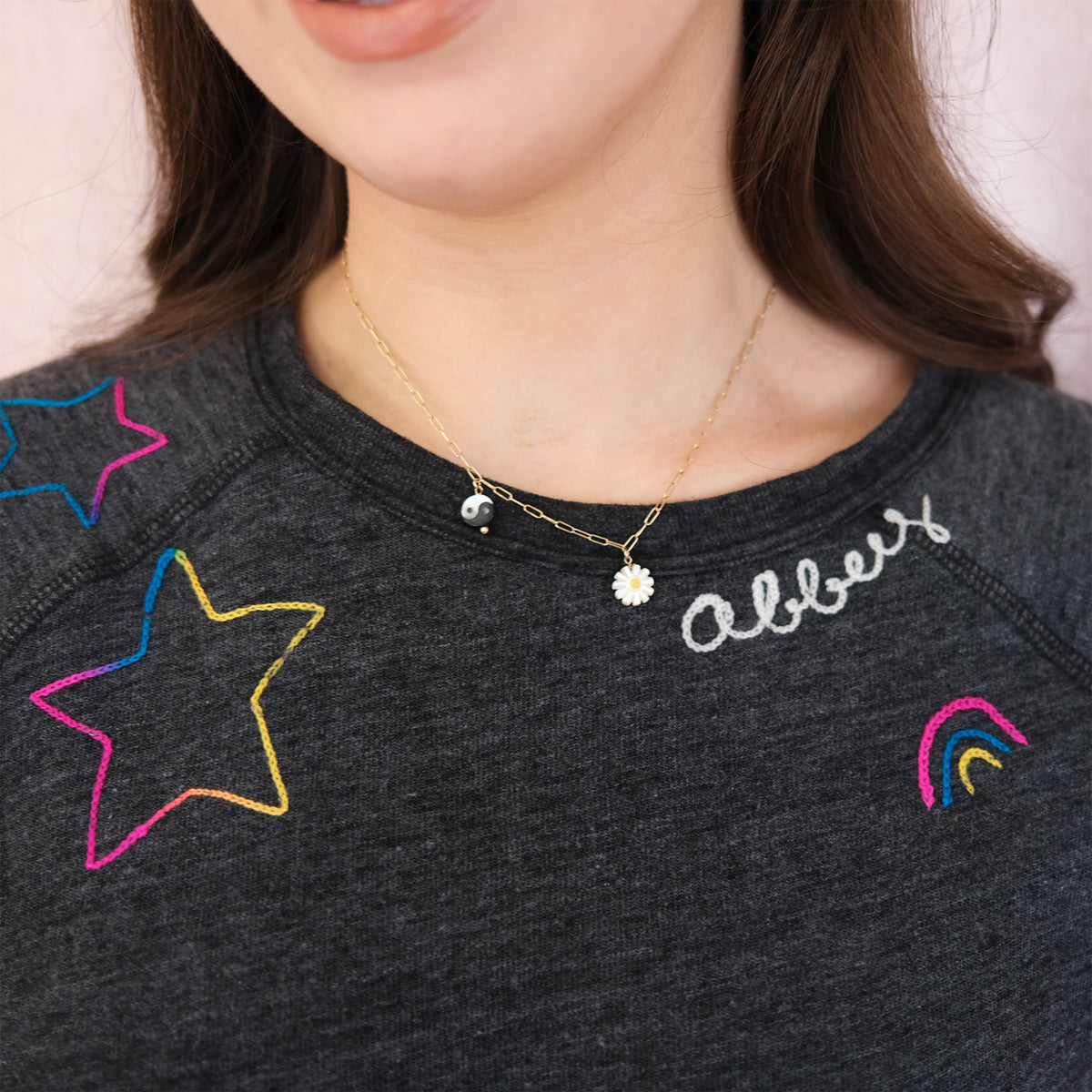 Custom Embroidered Crew Neck Sweatshirt | Black