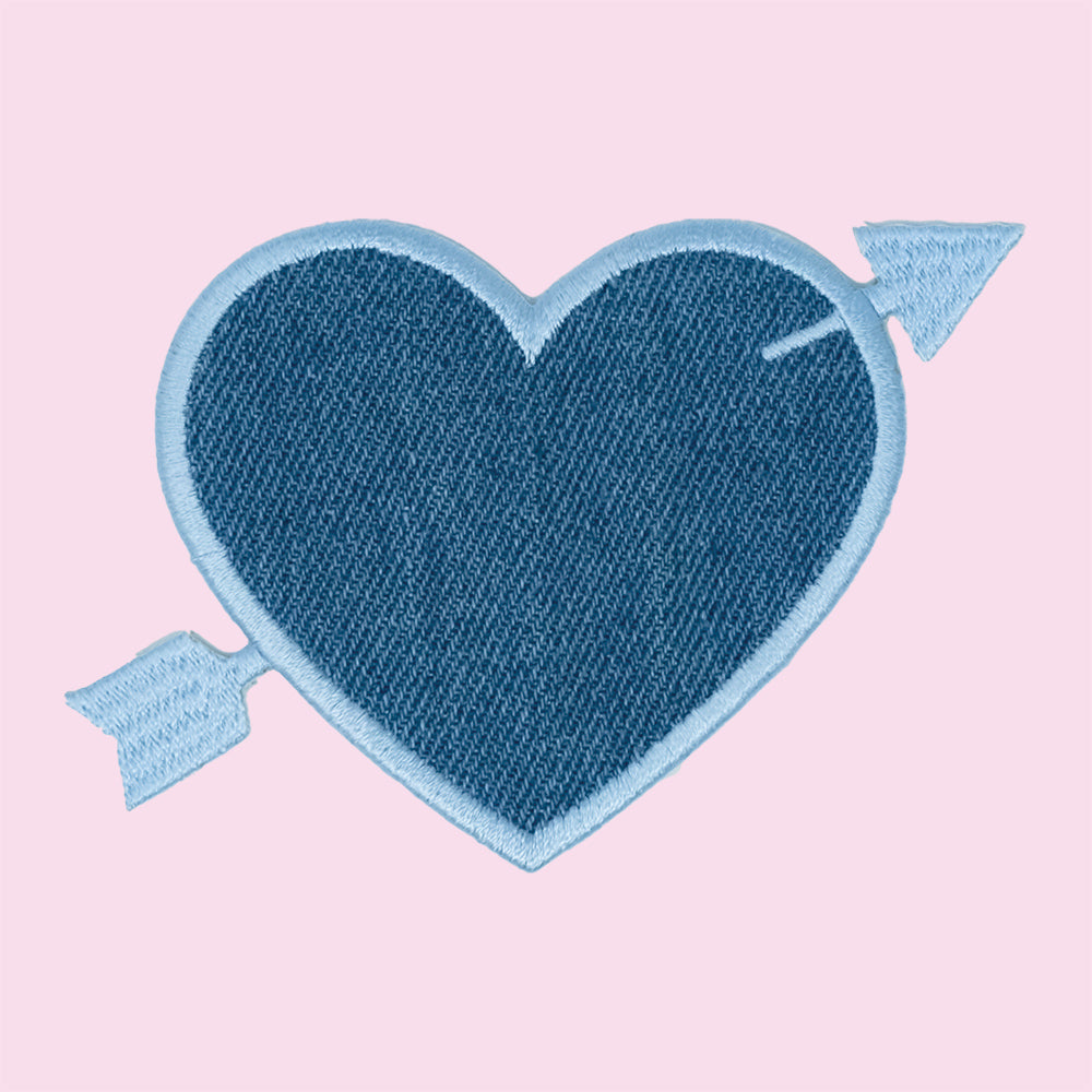 Denim Heart Personalized patch