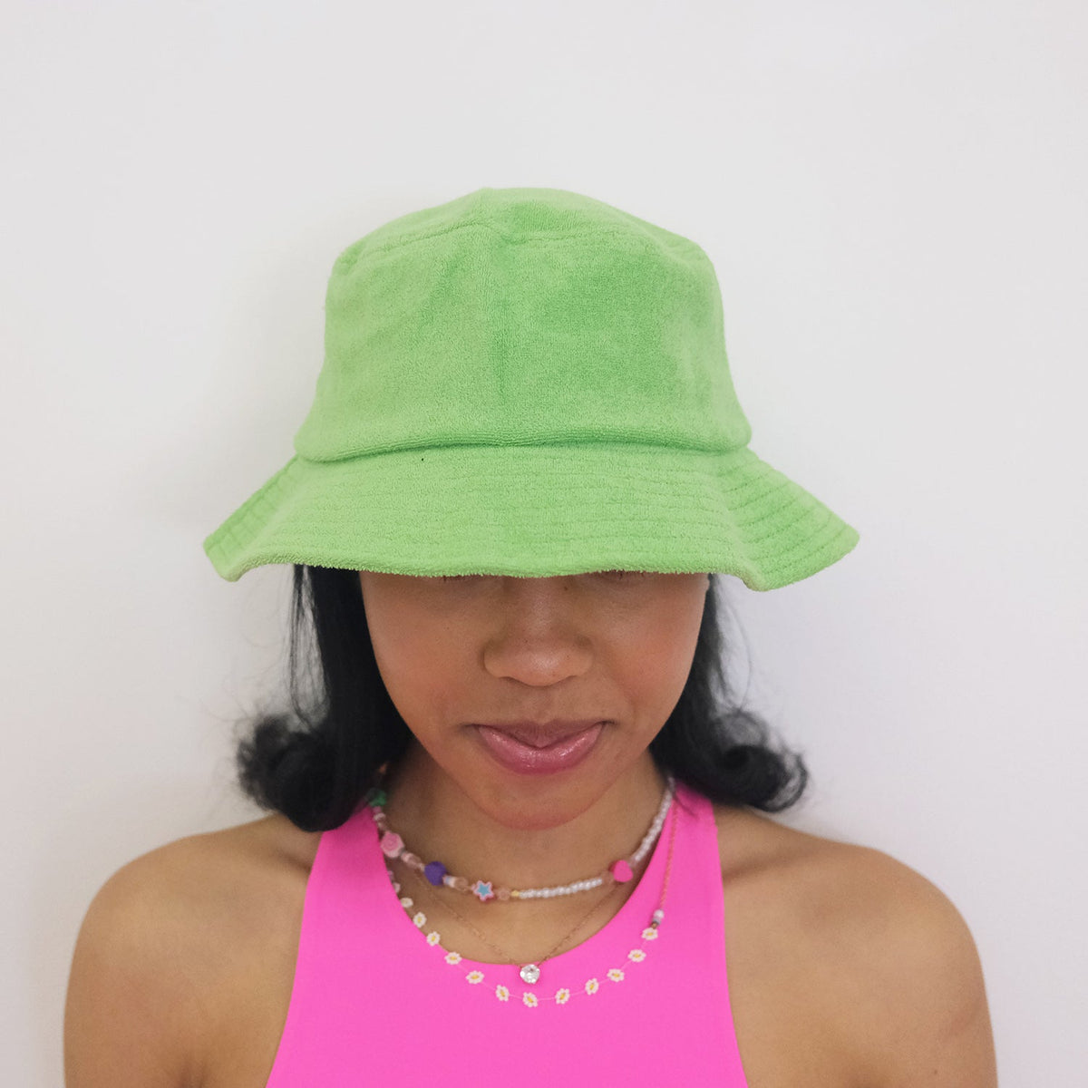 Terry Cloth Patch Bucket Hat