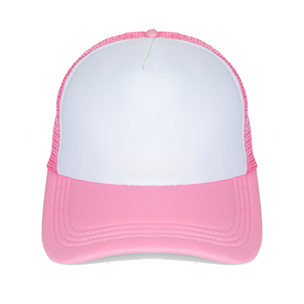 Two Tone Trucker Hats - Pink Blank Trucker Cap