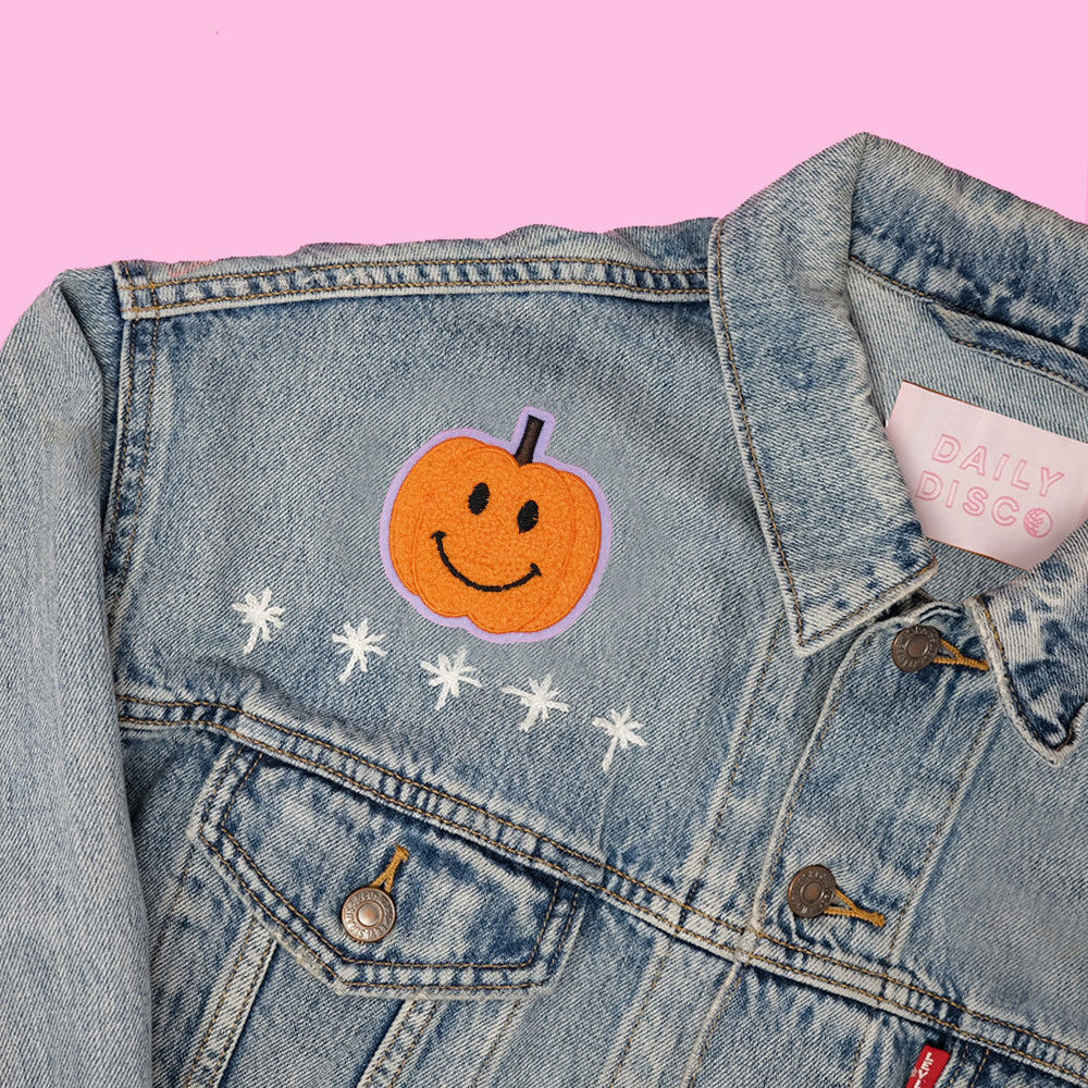Pumpkin Patch Halloween Chenille Iron on Patch