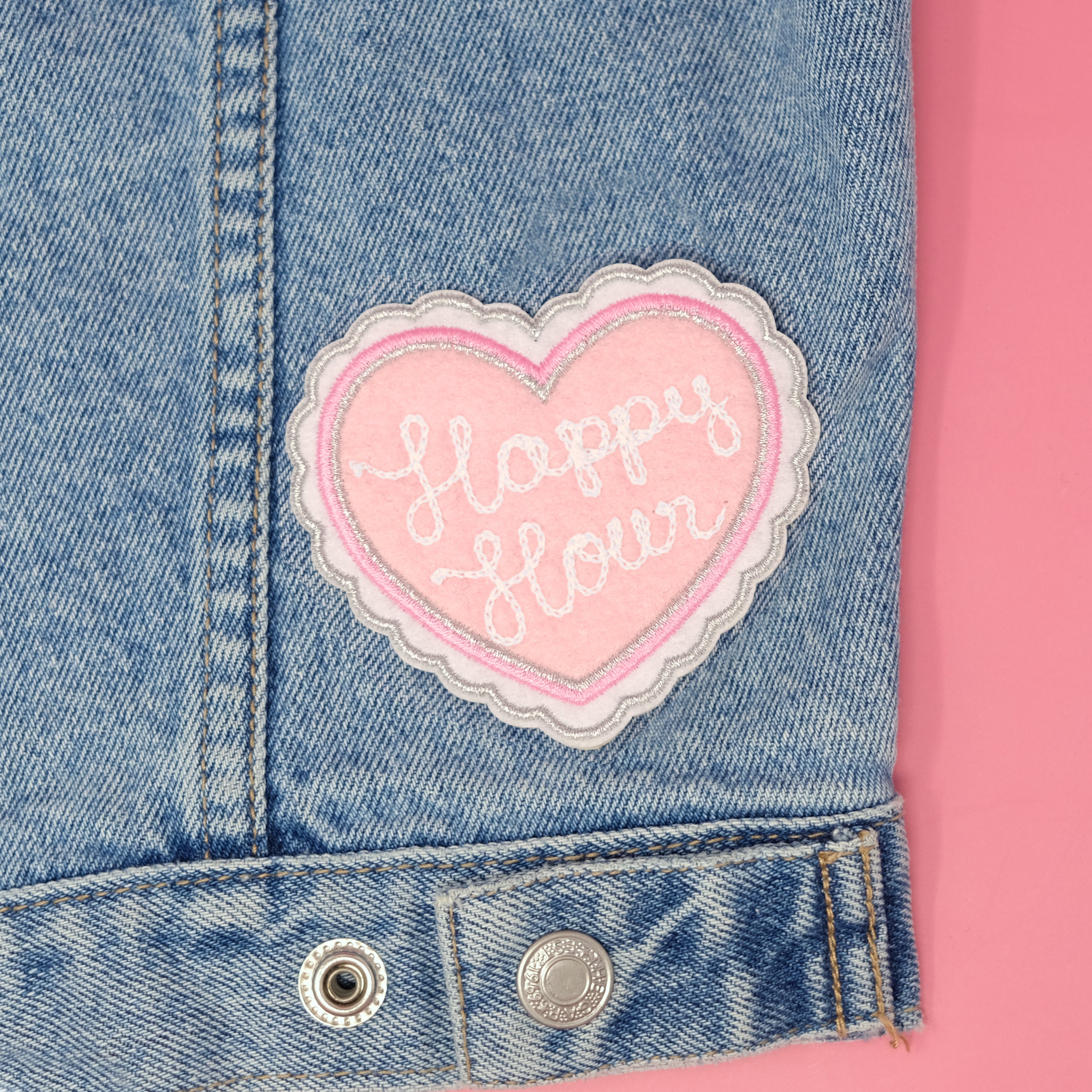 Custom Scalloped Heart Patch - Daily Disco
