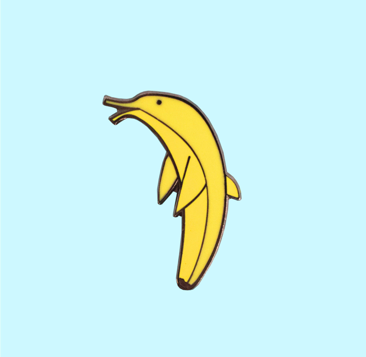 Banana Dolphin Enamel Pin - Abbey Eilermann